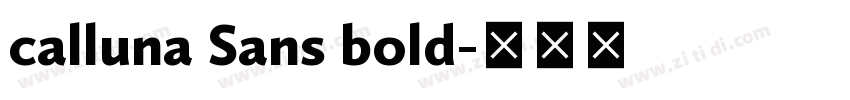 calluna Sans bold字体转换